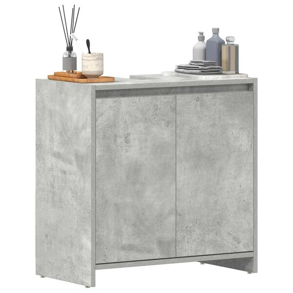vidaXL Badezimmerschrank Betongrau 60x33x61 cm Holzwerkstoff