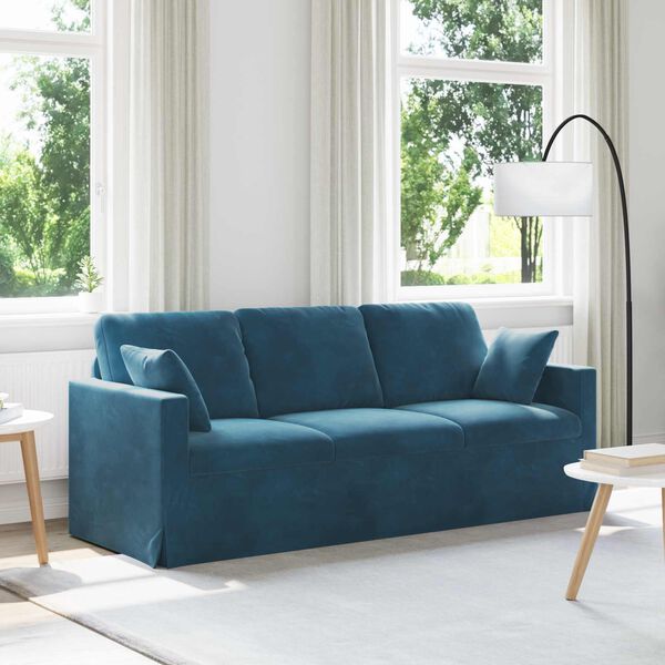vidaXL Sofa Blau 198 x 78 x 80 cm Samt