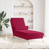 vidaXL Massage-Chaiselongue mit Nackenrolle Weinrot Samt