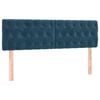 vidaXL Kopfteile Dunkelblau 144x7x78/88 cm Samt