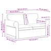vidaXL Sofa 120cm 2 pcs Creme Metall