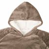 vidaXL Decken-Hoodie Kamel L Fleece und Flanell