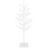 vidaXL K&uuml;nstlicher LED-Birkenbaum Wei&szlig; 120 cm Stahl 279 LEDs