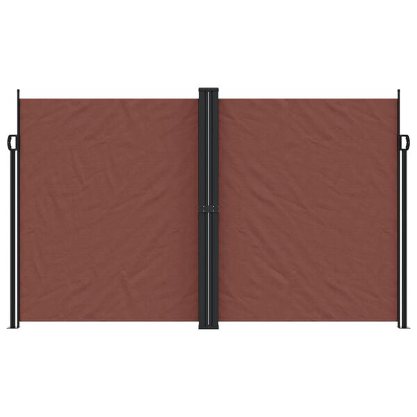 vidaXL Seitenmarkise Ausziehbar Braun 200x1000 cm