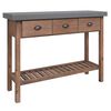 vidaXL Konsolentisch 110x35x80 cm Massivholz Tanne