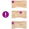 vidaXL Schreibtischplatte Unbehandelt 100x50x2,5 cm Massivholz Eiche