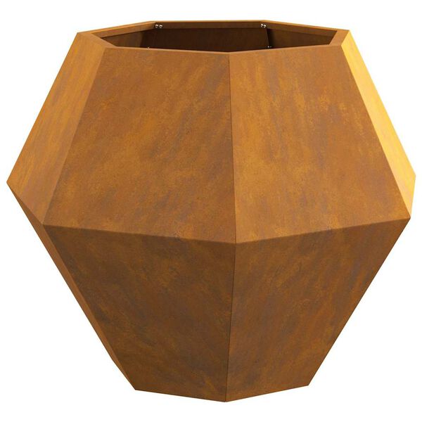 vidaXL Pflanzkübel Rostig 75 x 75 x 60 cm Wetterfeststahl