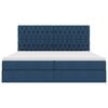 vidaXL Bett mit Stauraum und LED mit LED Blau 200 x 200 cm Polyester