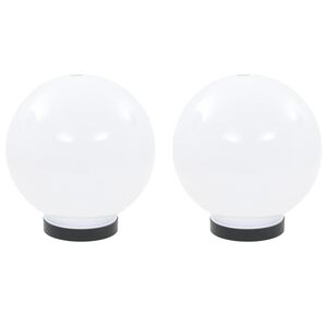 vidaXL LED-Gartenleuchten 2 Stk. Kugelf&ouml;rmig 20 cm PMMA