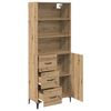 vidaXL Highboard Artisan-Eiche 69,5 x 34 x 180 cm Holzwerkstoff