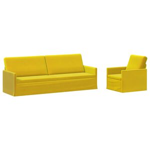 vidaXL Sofa-Set 2 pcs Gelb Samt (V)