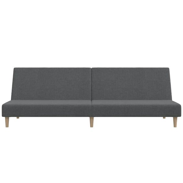 vidaXL Schlafsofa 2-Sitzer Hellgrau Stoff