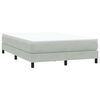 vidaXL Boxspringbett mit Matratze Hellgrau 140x210 cm Samt