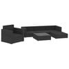 vidaXL 6-tlg. Garten-Lounge-Set mit Kissen Poly Rattan Schwarz