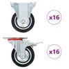 vidaXL 32 Stk. Rollen 75 mm