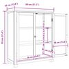 vidaXL Schrank mit Regal mit T&uuml;r Braun 80 x 35 x 95 cm Holzwerkstoff