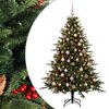 vidaXL K&uuml;nstlicher Weihnachtsbaum mit Weihnachtskugel 210 cm 300 LEDs