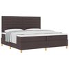 vidaXL Boxspringbett mit Matratze Dunkelbraun 200 x 200 cm Stoff