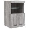 vidaXL Sideboard mit LED-Leuchten Grau Sonoma 41x37x67 cm