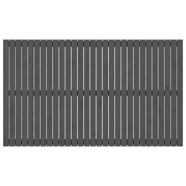 vidaXL Wand-Kopfteil Grau 185x3x110 cm Massivholz Kiefer