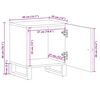 vidaXL Nachttisch Schwarz 40x33x46 cm Massivholz Mango