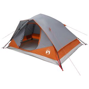 vidaXL Sofort Zelt mit Dach Grau und Orange 305 x 215 x 140 cm