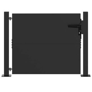 vidaXL Gartentor Schwarz 110 x 105 cm Pulverbeschichteter Stahl