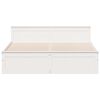 vidaXL Massivholzbett ohne Matratze mit Kopfteil Wei&szlig; 180x200 cm