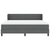 vidaXL Boxspringbett mit Matratze Dunkelgrau 180 x 200 cm Stoff