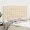 vidaXL Kopfteil Creme 144x5x118/128 cm Stoff