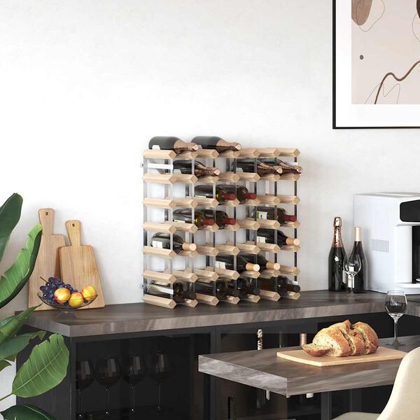 vidaXL Weinregal f&uuml;r 42 Flaschen Massivholz Kiefer