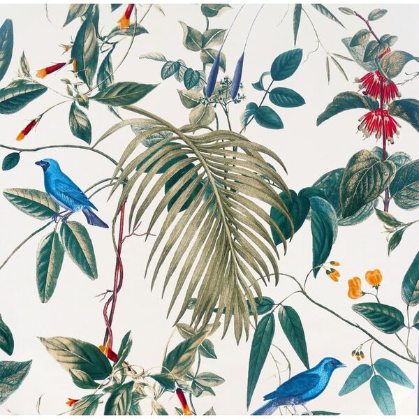 DUTCH WALLCOVERINGS Tapete Exotic Garden Wei&szlig; und Gr&uuml;n