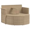vidaXL Garten-Sofa mit Kissen 8 pcs Beige und Hellgrau Poly-Rattan