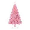 vidaXL K&uuml;nstlicher vorbeleuchteter Weihnachtsbaum Rosa 150 cm PVC