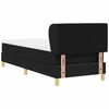 vidaXL Boxspringbett mit Matratze Schwarz 200 x 80 cm Polyester