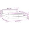 vidaXL Boxspringbett mit Matratze Dunkelgrau 180x210 cm Samt