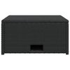 vidaXL 4-tlg. Garten-Lounge-Set mit Auflagen Poly Rattan Schwarz