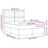 vidaXL Boxspringbett mit Matratze Dunkelbraun 160 x 200 cm Stoff
