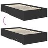 vidaXL Bettrahmen Schwarz und Silber 100 x 200 cm Holzwerkstoff