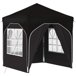 vidaXL Pop-up Partyzelt 192 x 192 x 245 cm Schwarz