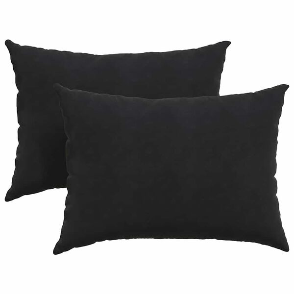 vidaXL Sofakissen 2 St&uuml;ck Schwarz 70 x 50 cm Cordstoff
