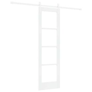 vidaXL Schiebet&uuml;r ORKDAL Wei&szlig; 61 x 198,5 cm Massivholz Kiefer und Glas