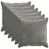 vidaXL Kissenbezug 6 pcs HOUTEN Dunkelgrau 70 x 70 cm Chenille-Stoff