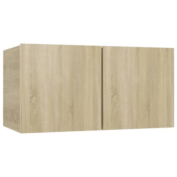 vidaXL 2-tlg. TV-Schrank-Set Sonoma-Eiche Holzwerkstoff