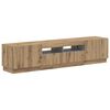 vidaXL 5-teiliges LED TV Schrank Artisan-Eiche Holzwerkstoff