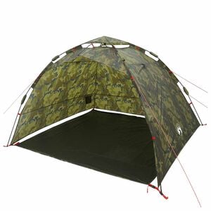 vidaXL Angelzelt mit Schnellverschluss 4 Personen Helles Camouflage
