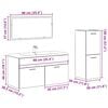 vidaXL 3-tlg. Badm&ouml;bel-Set Altholz-Optik Holzwerkstoff