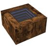 vidaXL LED-Couchtisch R&auml;uchereiche 60x60x40 cm Holzwerkstoff