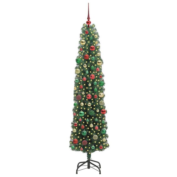vidaXL K&uuml;nstlicher Weihnachtsbaum mit 300 LEDs mit St&auml;nder Gr&uuml;n 210 cm