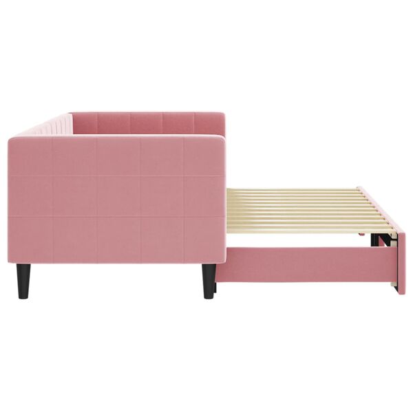 vidaXL Tagesbett Ausziehbar Rosa 80x200 cm Samt